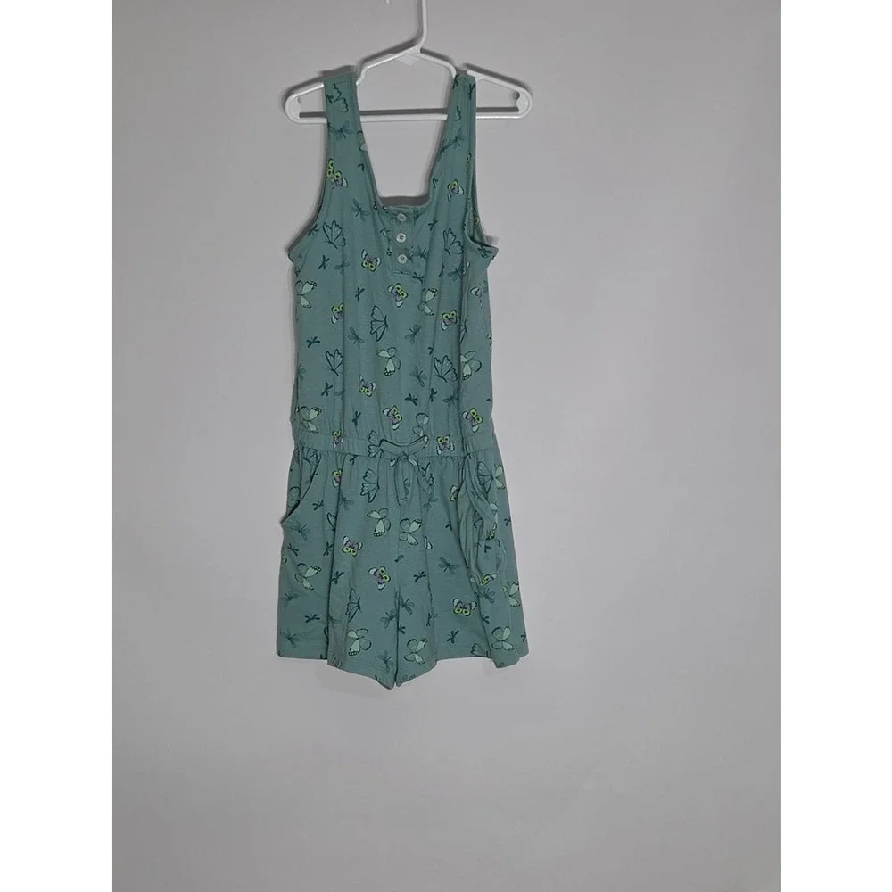 Girls' Cat&Jack Turquoise Butterfly Romper Size Lg 10/12